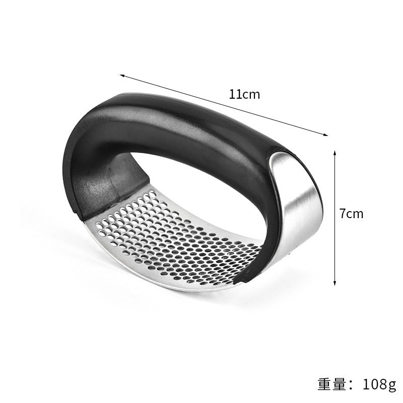 ガーリックプレス - 手動 円形デザイン 多機能 ニンニク潰し器