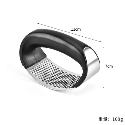 ガーリックプレス - 手動 円形デザイン 多機能 ニンニク潰し器