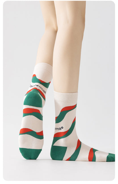 クリスマスソックス - おしゃれなギフトボックス入り カップル用 秋冬