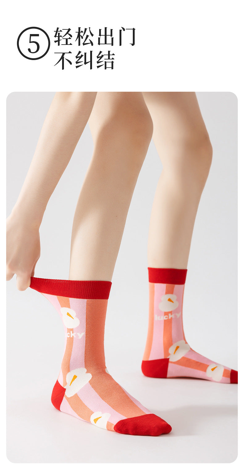 クリスマスソックス - おしゃれなギフトボックス入り カップル用 秋冬